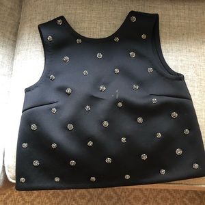 Club Monaco Cropped Jeweled top